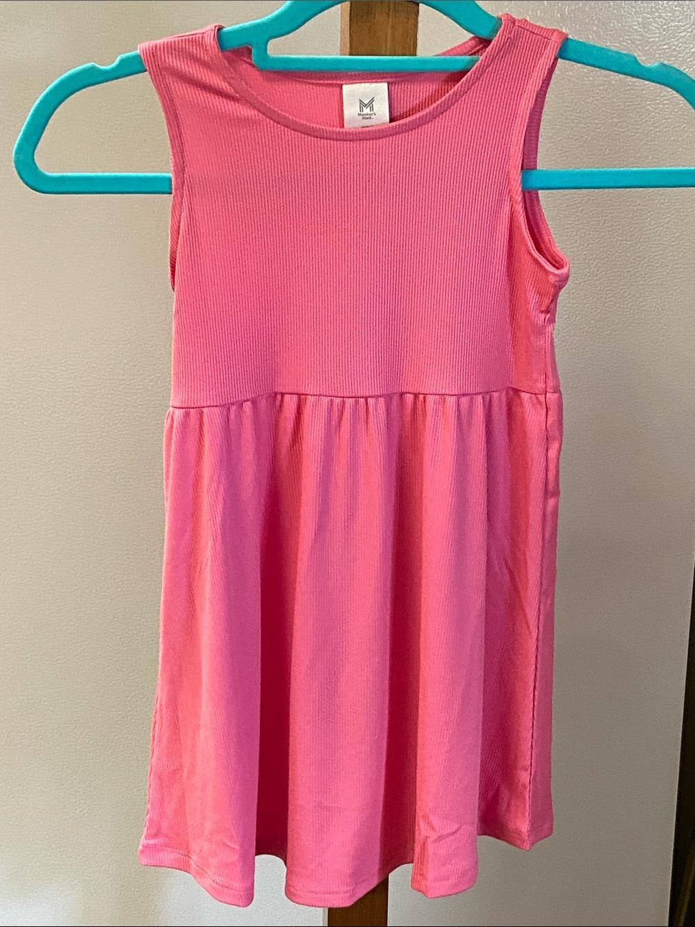 Girls Pink Sleeveless Casual Dress